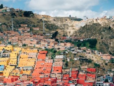 colorful houses on the countryside
