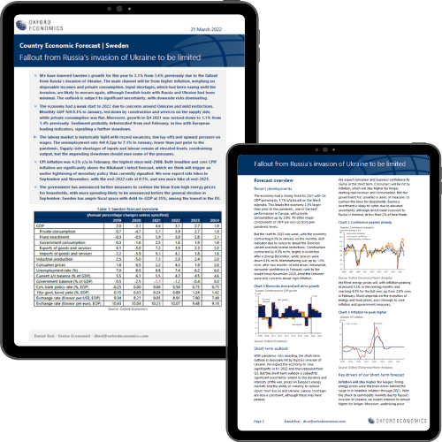 Country Economic Forecast Sweden