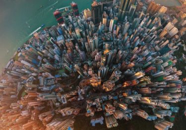 Aerial view of Hong Kong