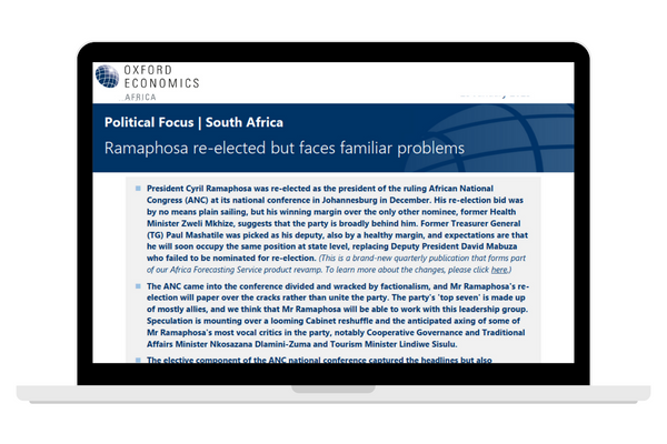 Africa Forecasting Service Political Analysis