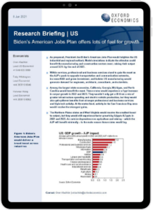 The first page of our Research Briefing titled Biden’s American Jobs Plan offers lots of fuel for growth