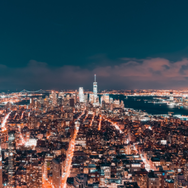 City building at night