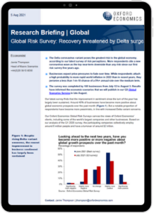  Global Risk Survey: Recovery threatened by Delta surge