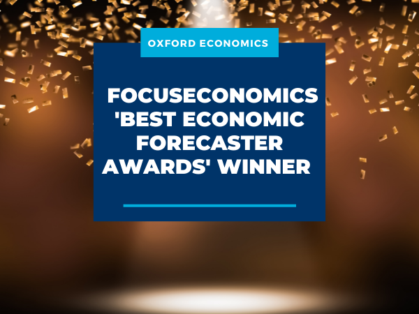 FocusEconomics ‘Best Economic Forecaster Awards’ ranks Oxford Economics top most consistently over last 2 years
