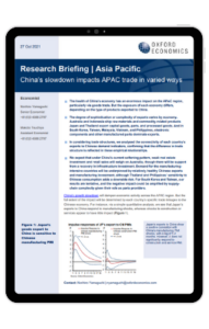 APAC | China’s slowdown impacts APAC trade in varied ways