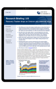 US | Recovery Tracker drops on Omicron and seasonal drags