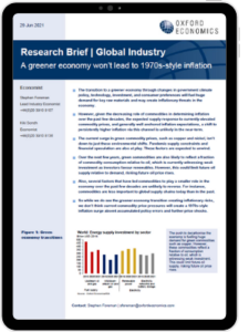 Global | A greener economy won’t lead to 1970s-style inflation