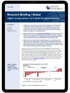 Global - Higher energy prices won’t derail the global recovery