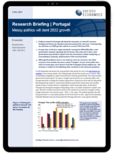 Portugal Messy politics will dent 2022 growth