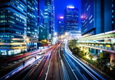 Hong Kong Central District at night