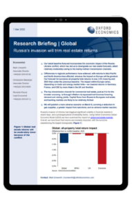 Report - Russia’s invasion will trim real estate returns