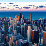 Chicago city skyline, US, building, business Chicago city skyline