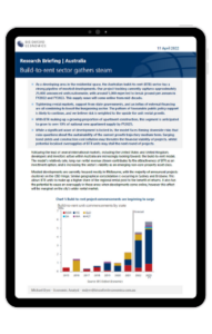Australian Build To Rent Research Briefing