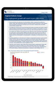 City employment growth will revert to pre-crisis norms