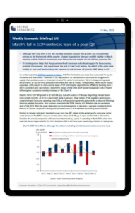 UK: March's fall in GDP reinforces fears of a poor Q2