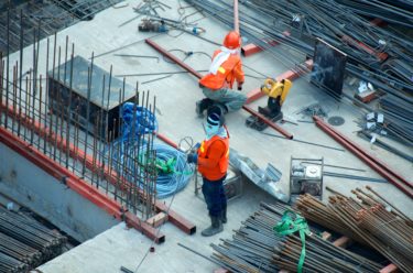 Men on construction site