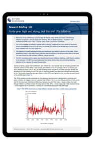 Forty-year high and rising inflation in the UK