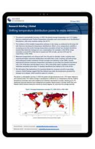 Shifting temperature distribution points to more extremes