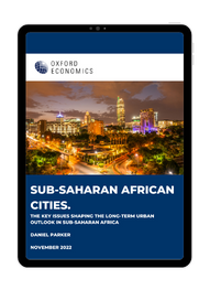 Sub - Saharan African cities, The key issues shaping the long-term urban outlook in sub-Saharan Africa.