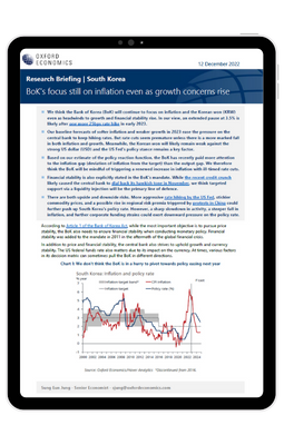 BoK’s focus still on inflation even as growth concerns rise