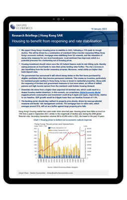 Hong Kong SAR: Housing to benefit from reopening and rate stabilisation