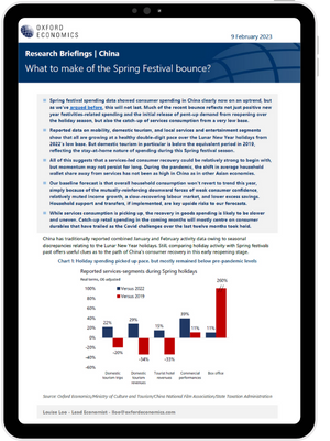China: What to make of the Spring Festival bounce?