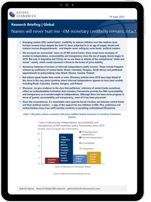 Names will never hurt me –EM monetary credibility remains intact