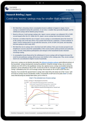 Japan: Covid-era ‘excess’ savings may be smaller than estimated