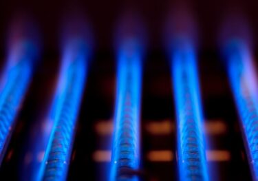 Burning of natural gas
