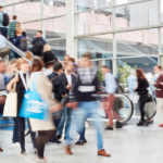 Consumers in a shopping mall