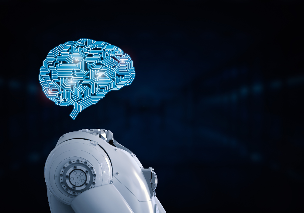 Robots and AI brain