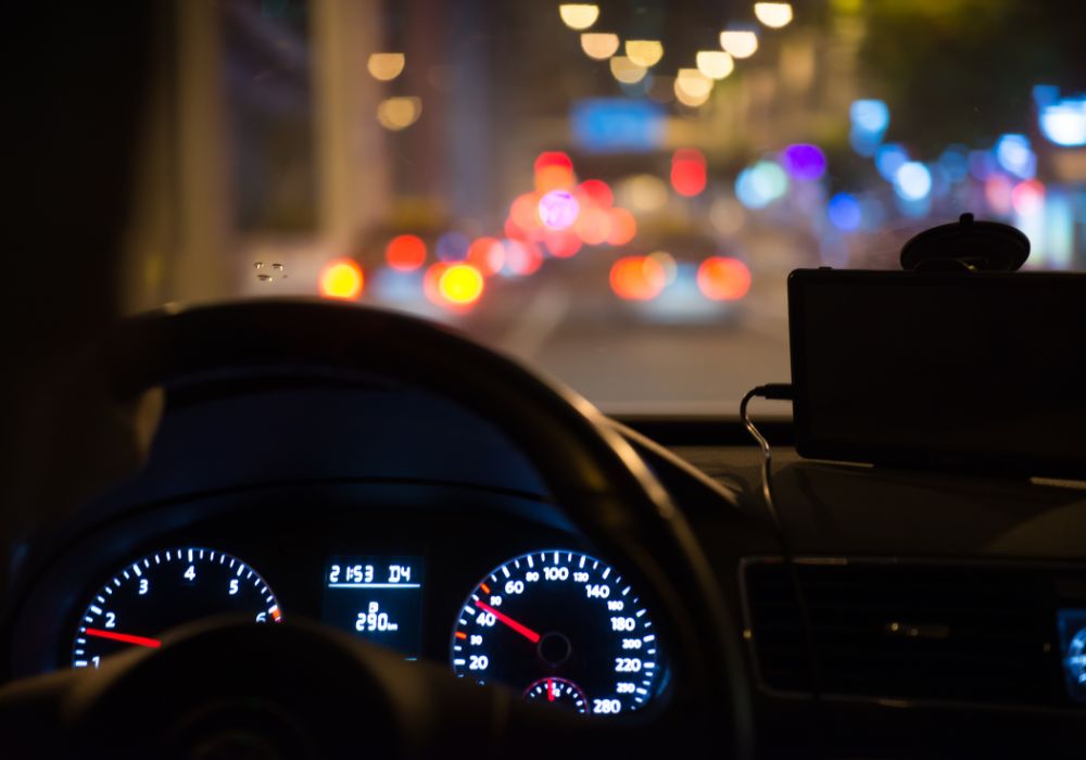 Drive car at night