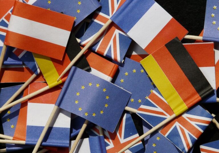 EU and European countries flags