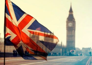 UK flag and the Big Ben